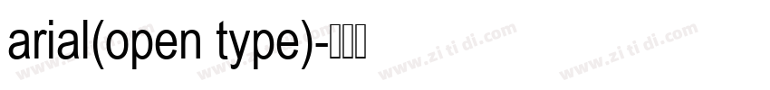 arial(open type)字体转换